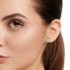 Paw Diamond Stud Earrings