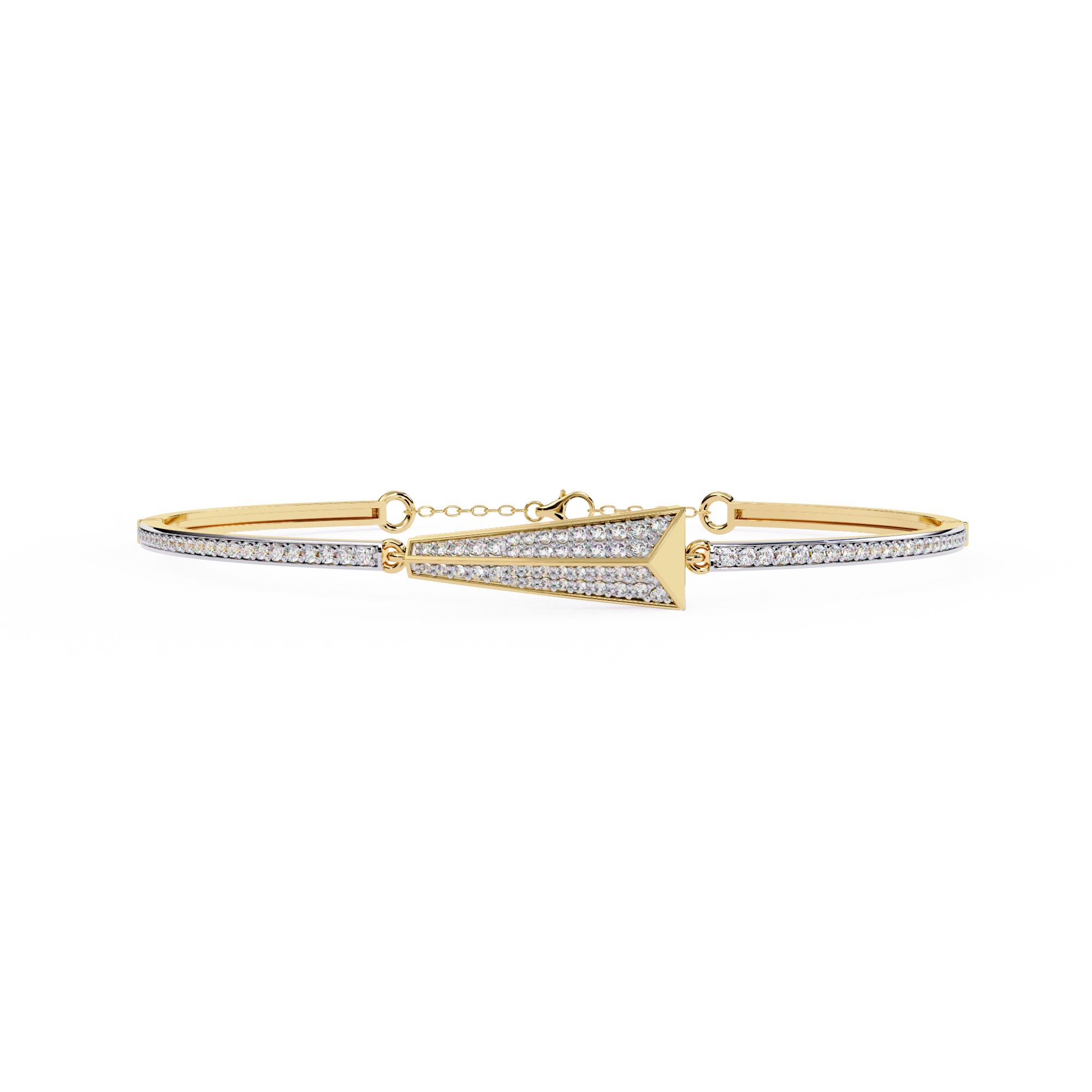 Minimal Diamond Cuff Bracelet