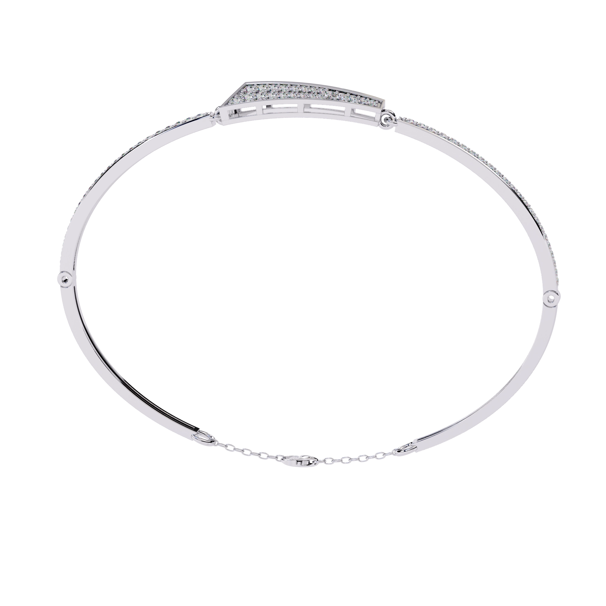 Minimal Diamond Cuff Bracelet