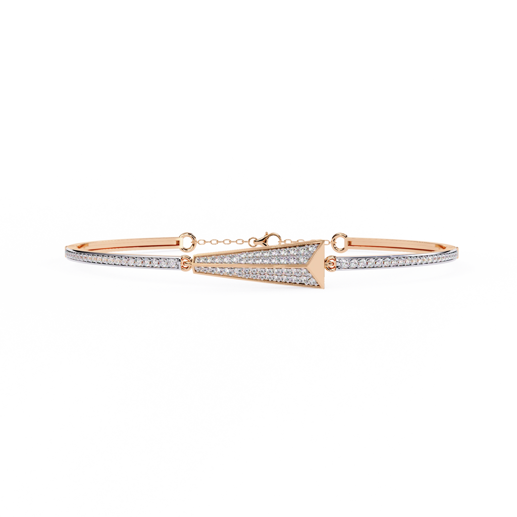 Minimal Diamond Cuff Bracelet