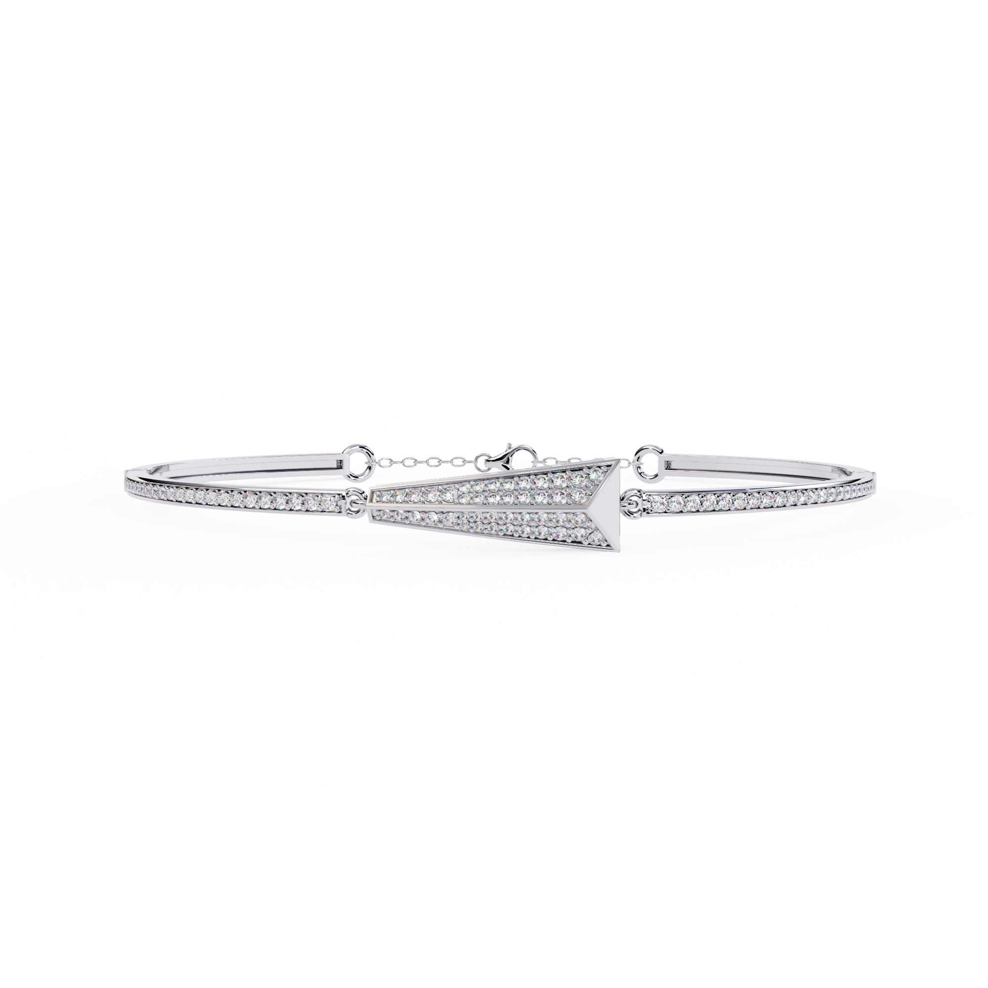 Minimal Diamond Cuff Bracelet