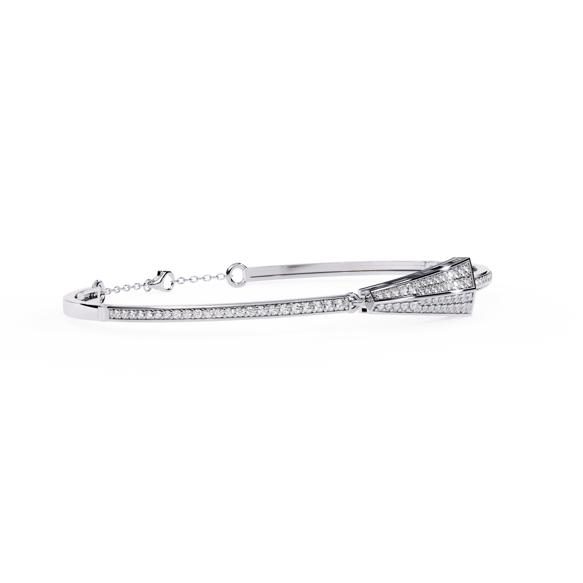 Minimal Diamond Cuff Bracelet