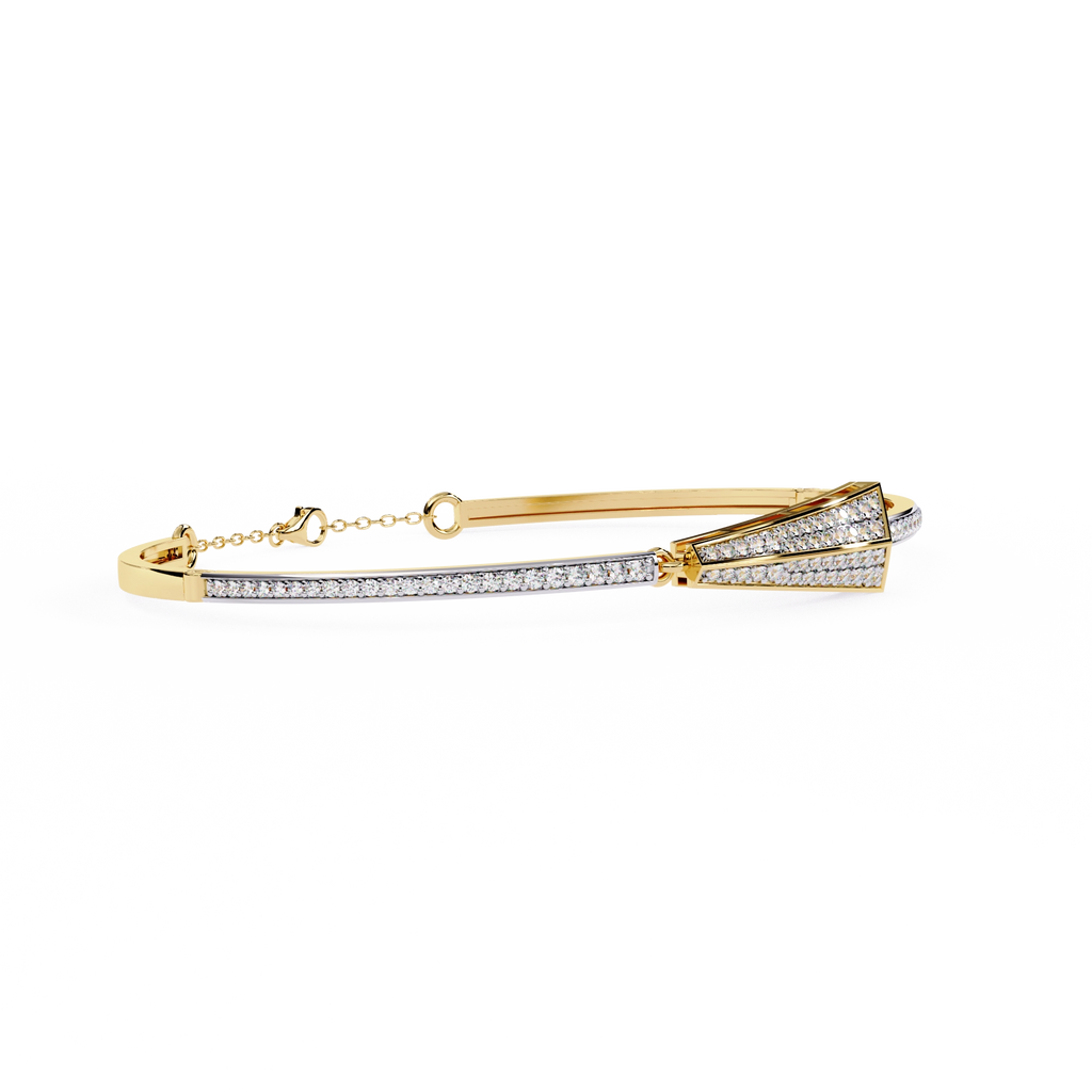 Minimal Diamond Cuff Bracelet