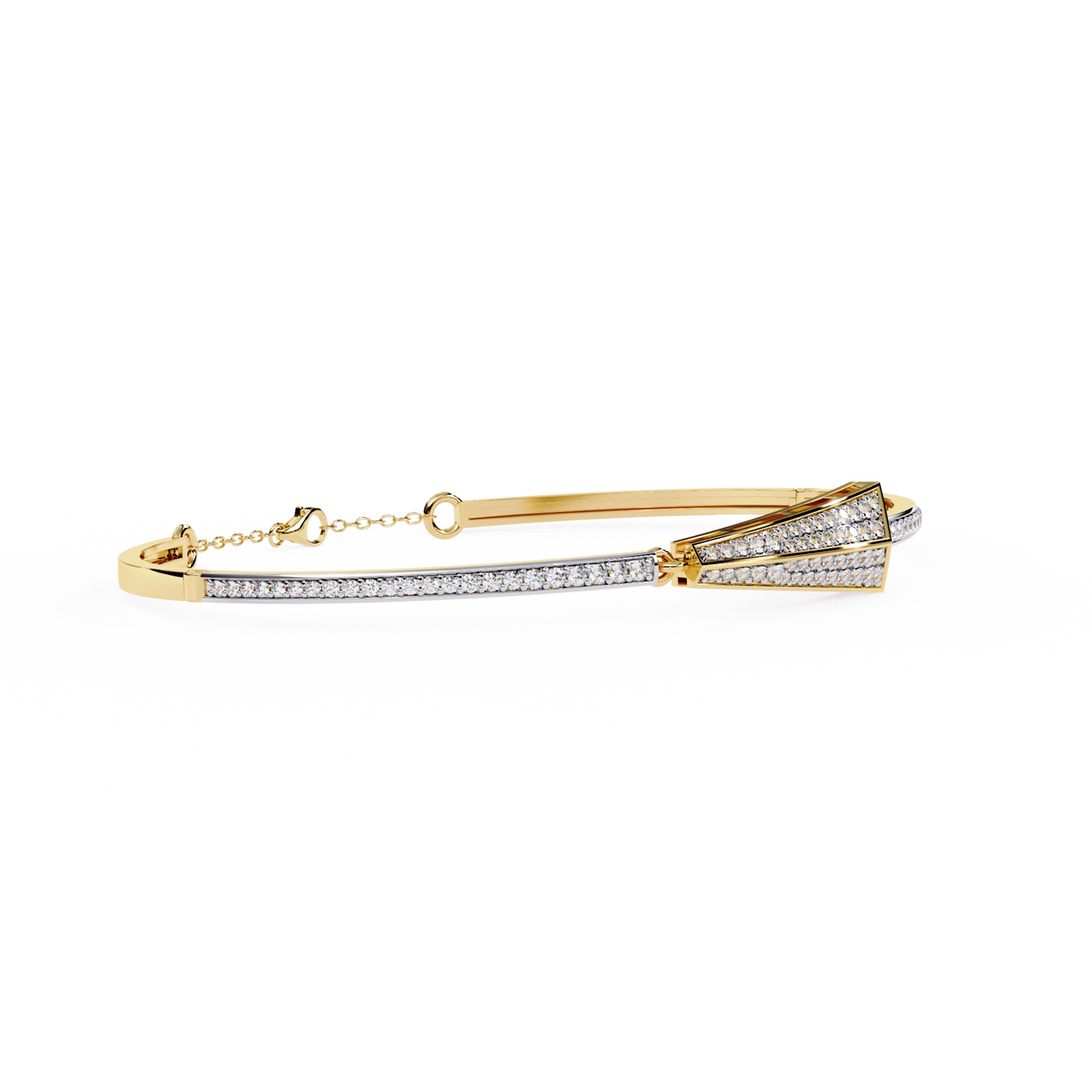 Minimal Diamond Cuff Bracelet