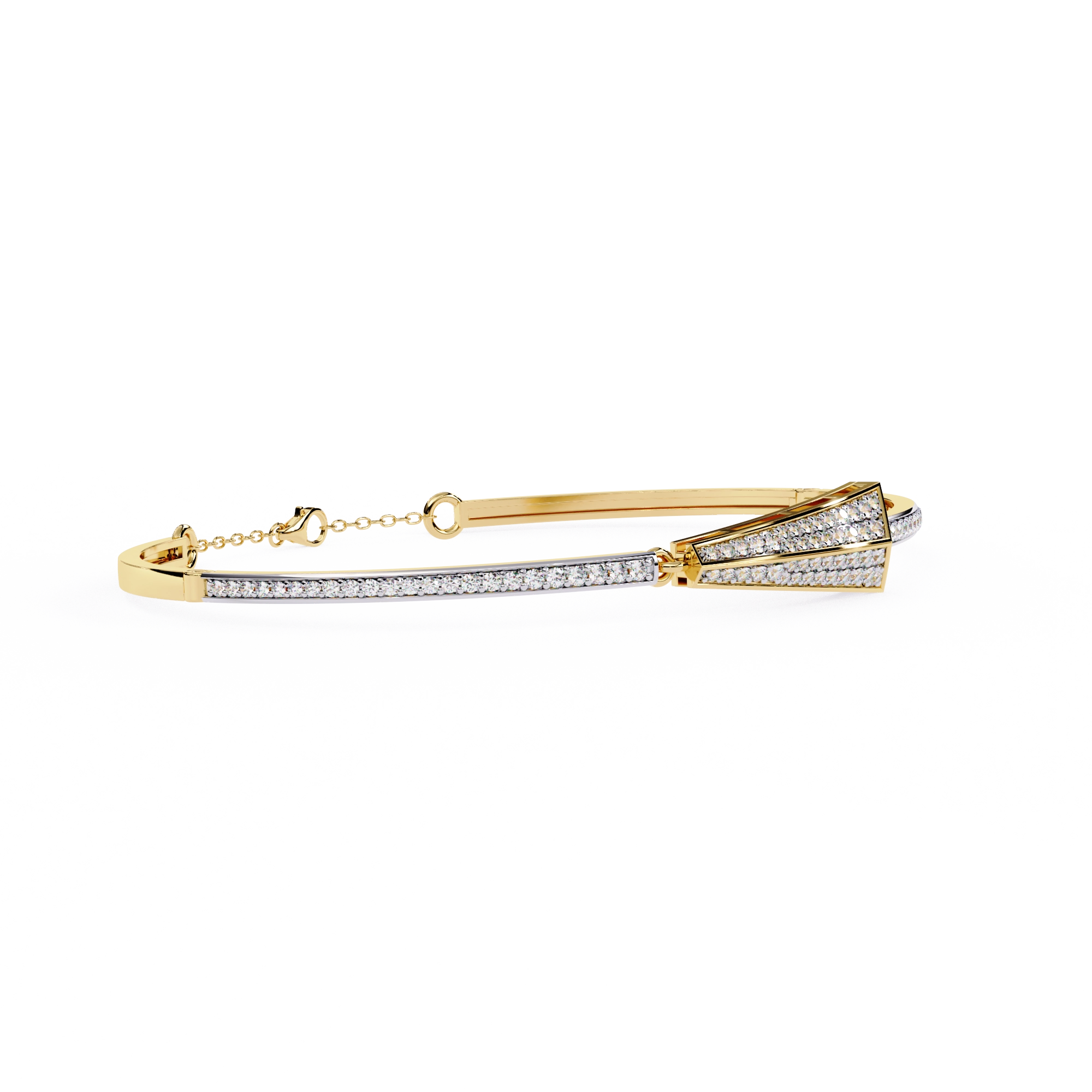 Minimal Diamond Cuff Bracelet
