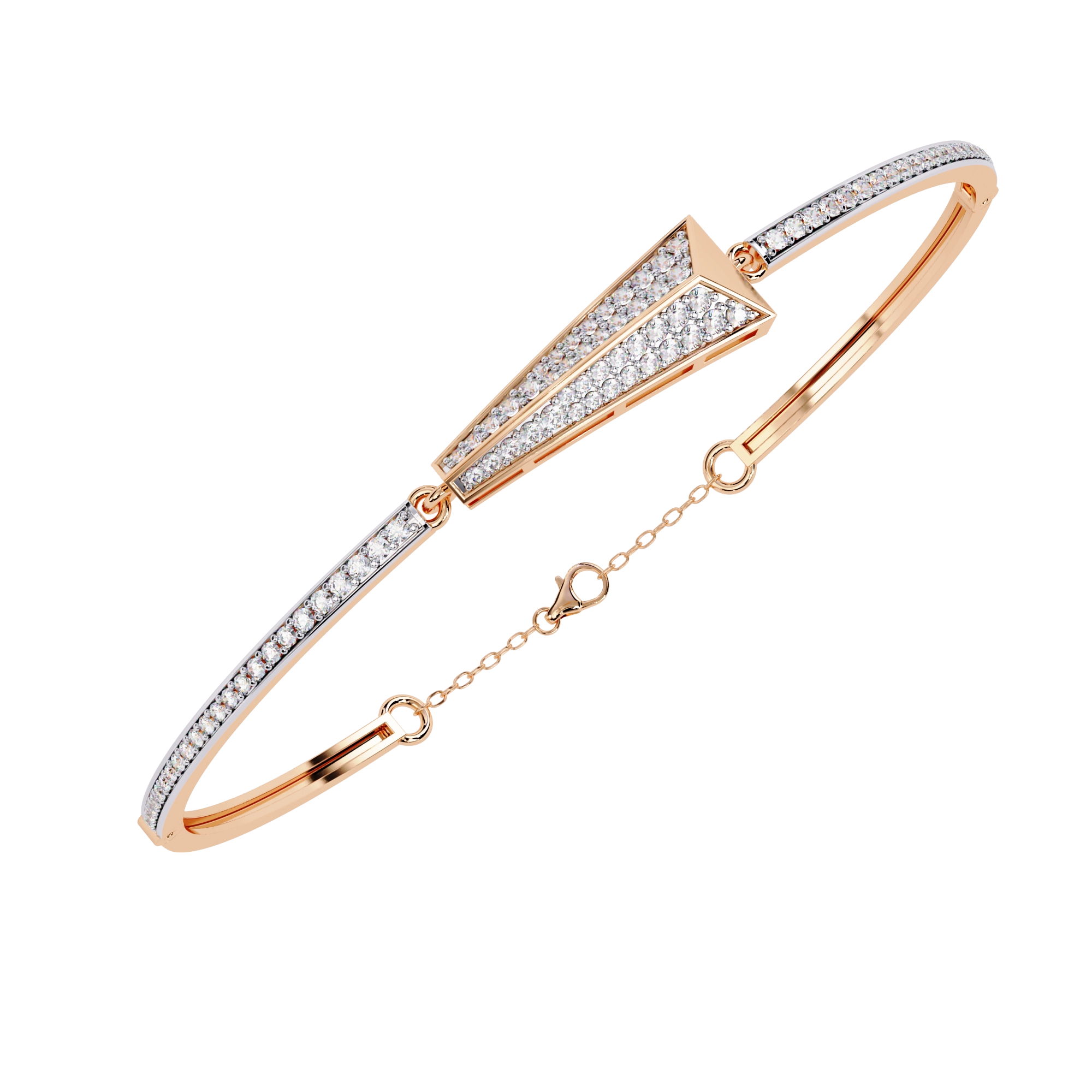 Minimal Diamond Cuff Bracelet