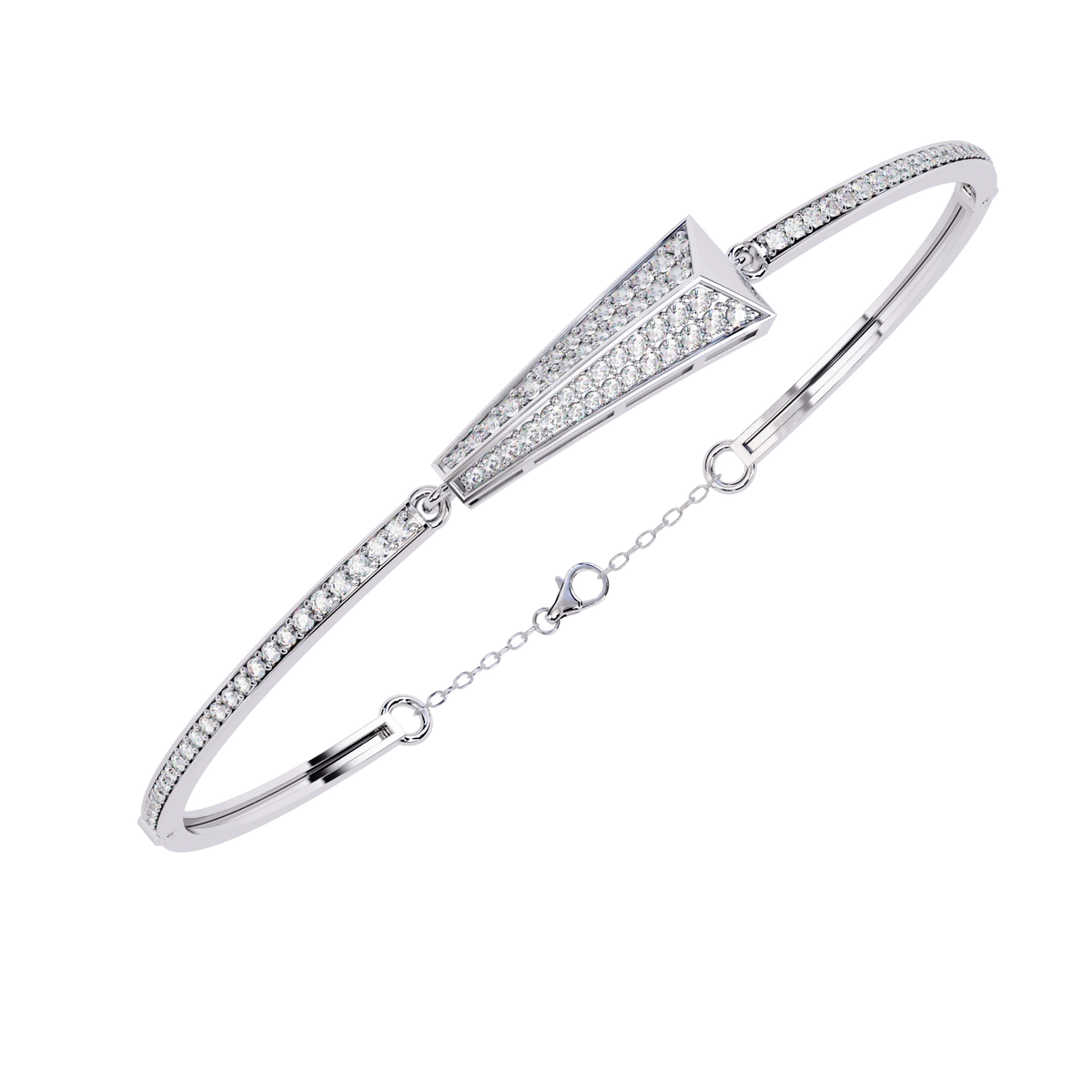 Minimal Diamond Cuff Bracelet