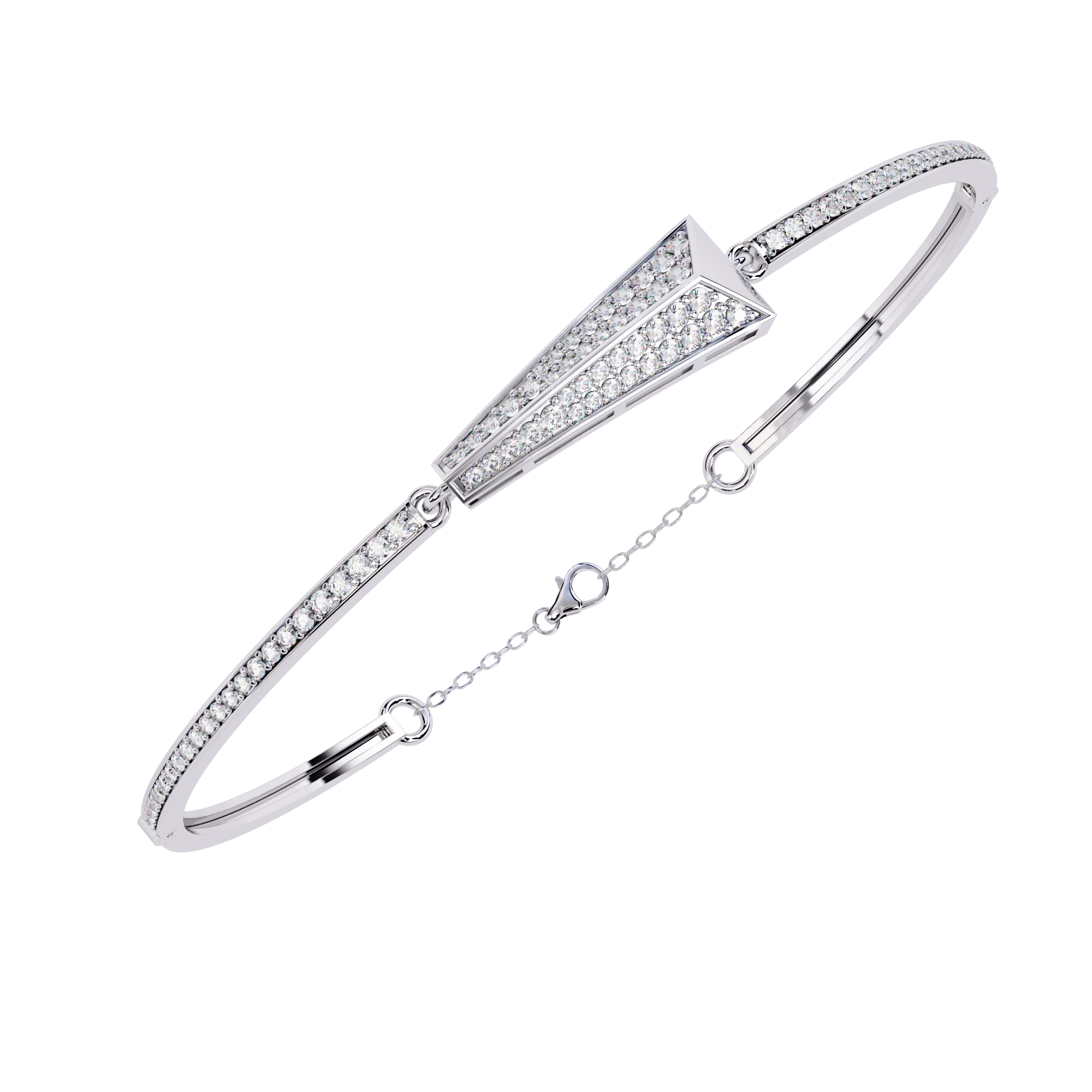 Minimal Diamond Cuff Bracelet