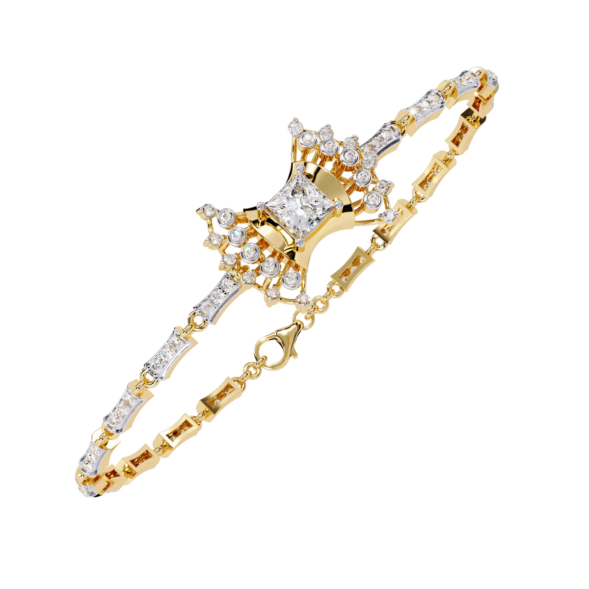Floral Diamond Tennis Bracelet