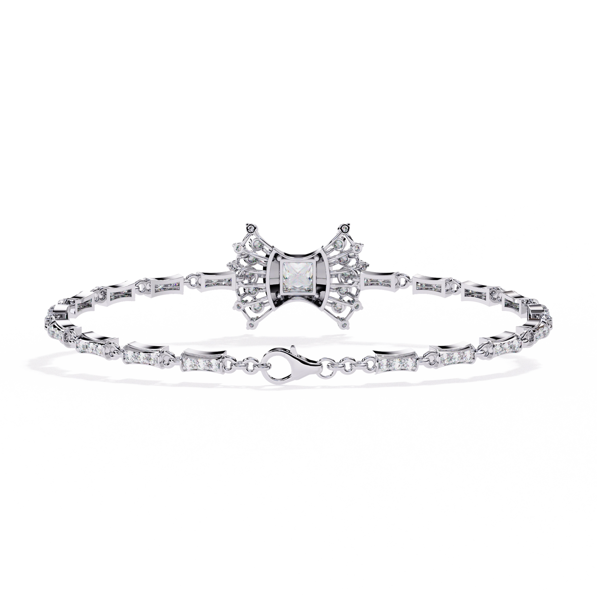 Floral Diamond Tennis Bracelet
