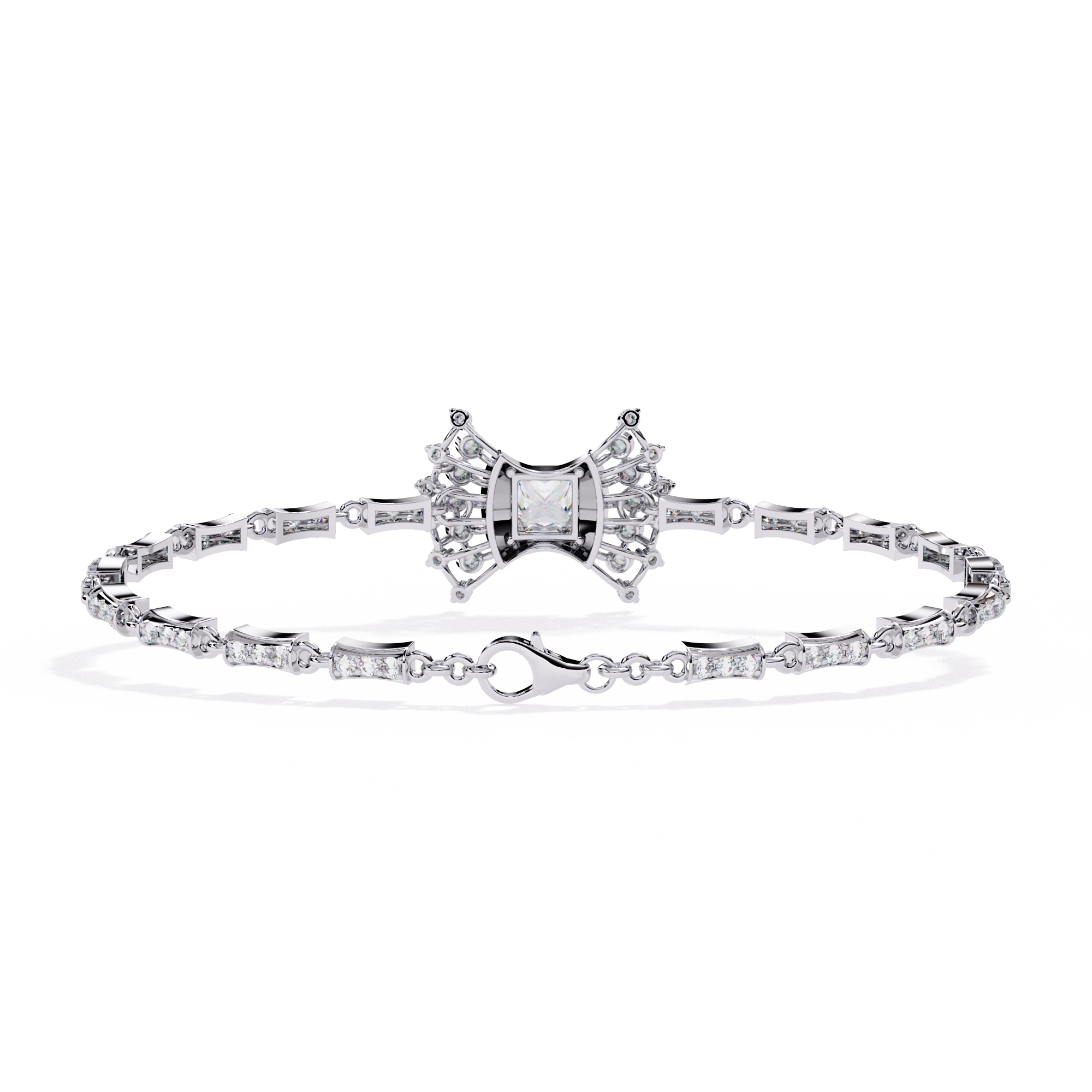 Floral Diamond Tennis Bracelet
