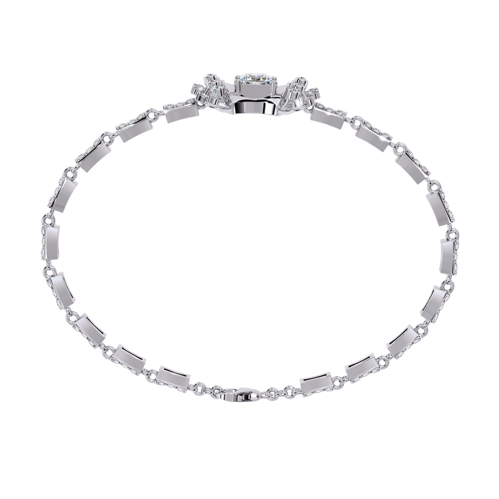 Floral Diamond Tennis Bracelet