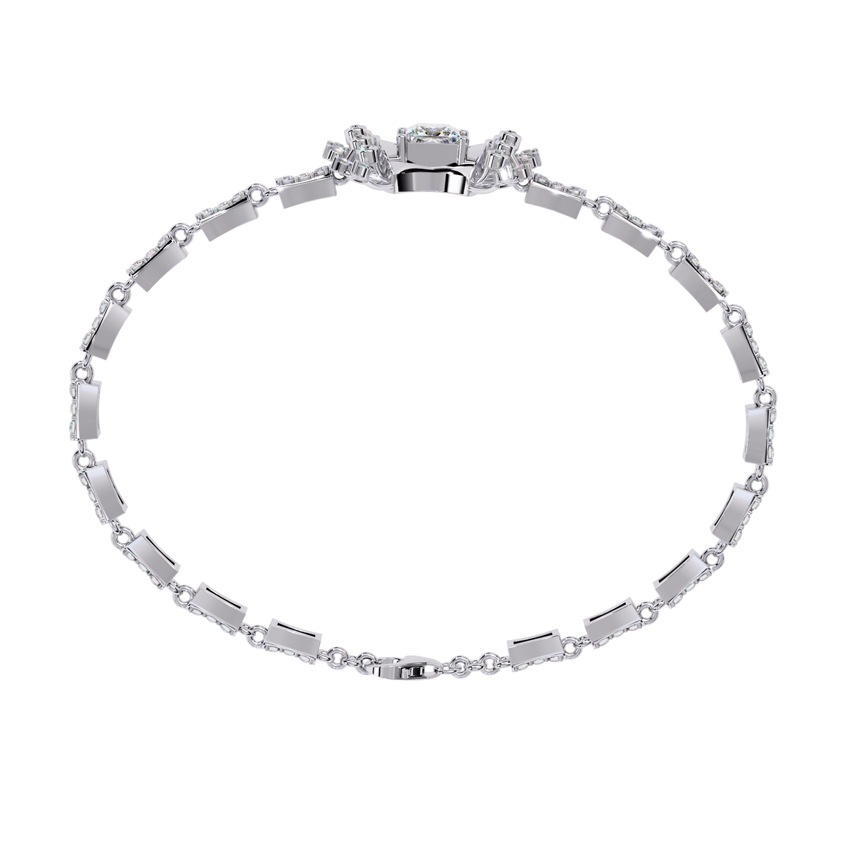 Floral Diamond Tennis Bracelet
