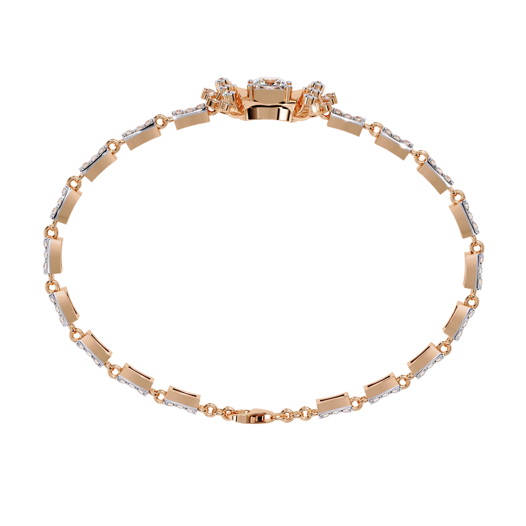 Floral Diamond Tennis Bracelet