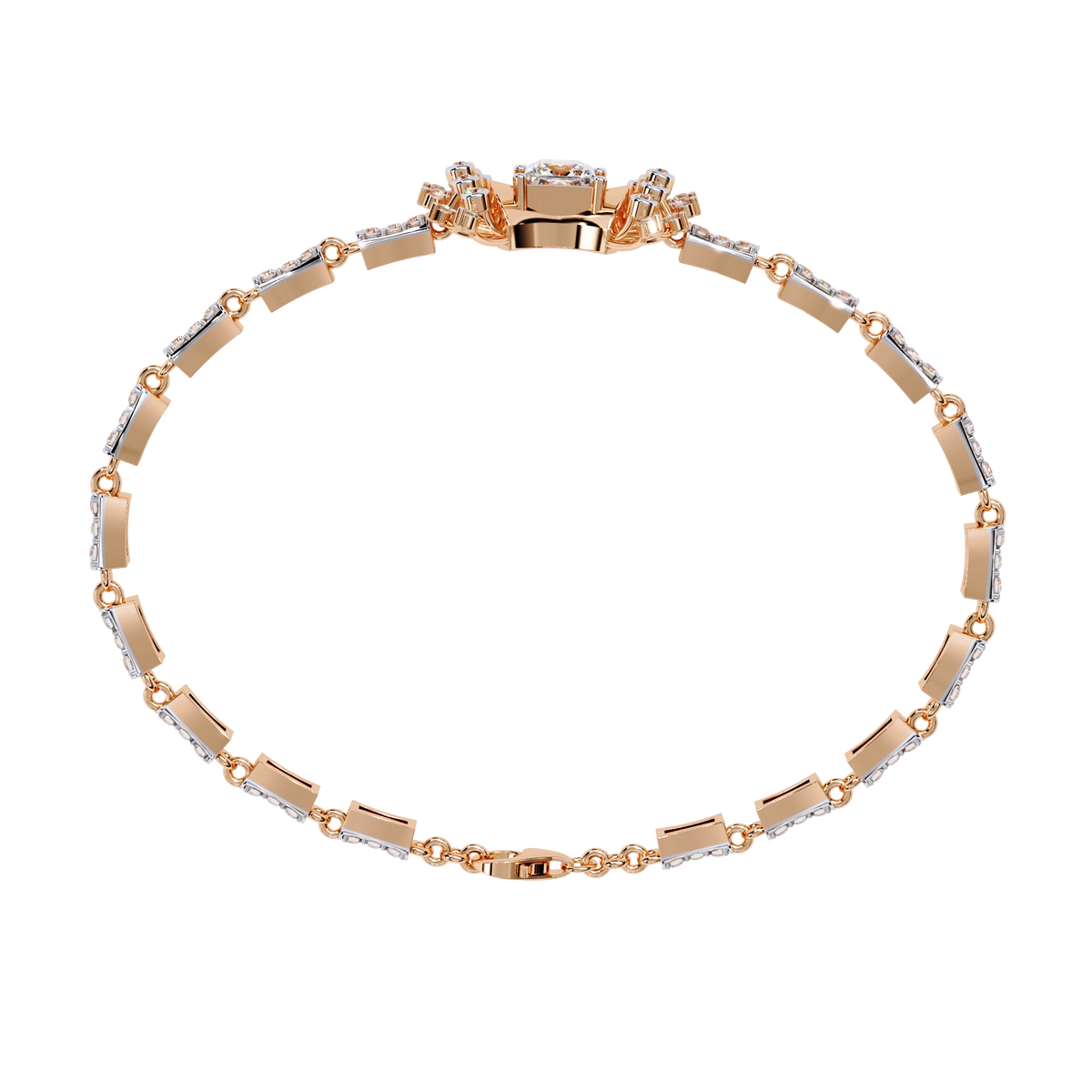 Floral Diamond Tennis Bracelet