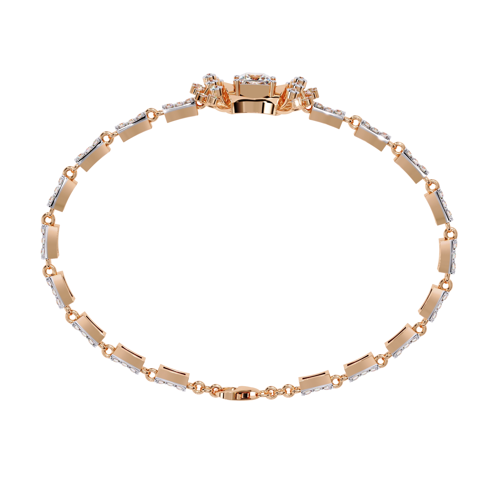 Floral Diamond Tennis Bracelet