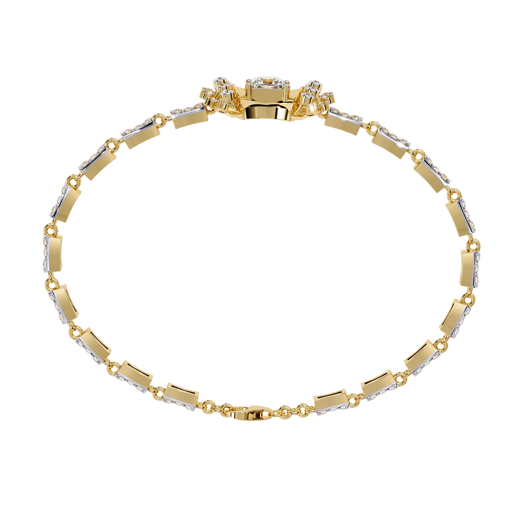 Floral Diamond Tennis Bracelet