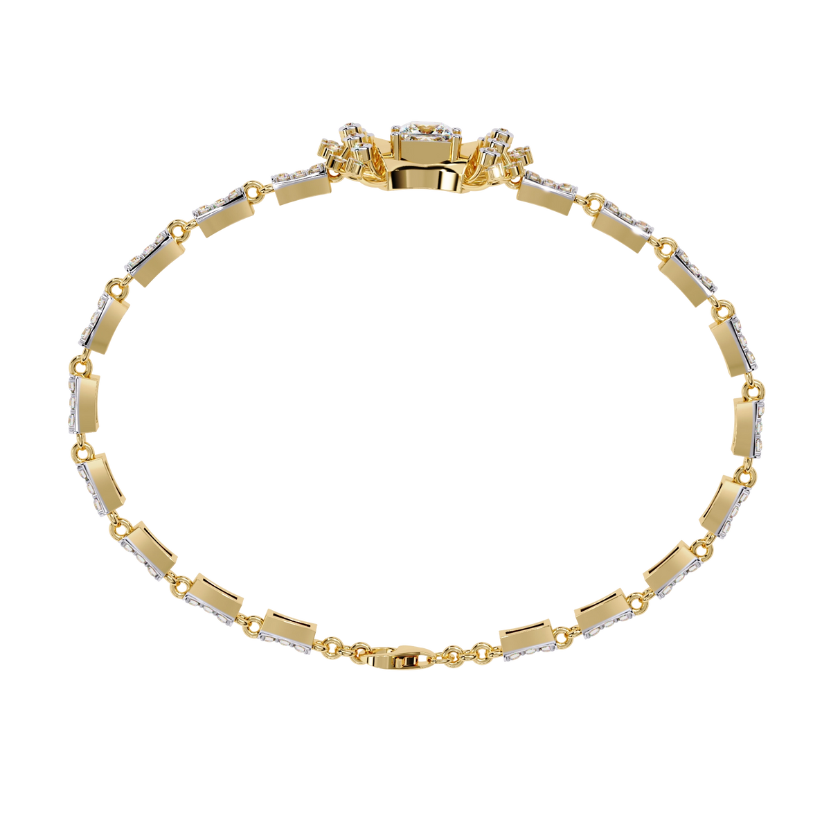Floral Diamond Tennis Bracelet