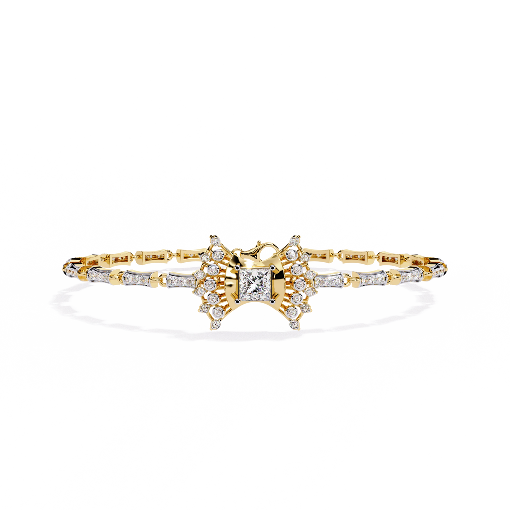Floral Diamond Tennis Bracelet