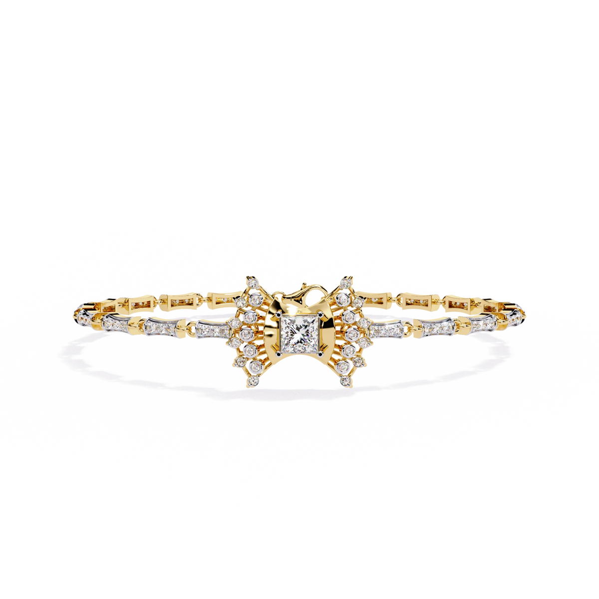 Floral Diamond Tennis Bracelet