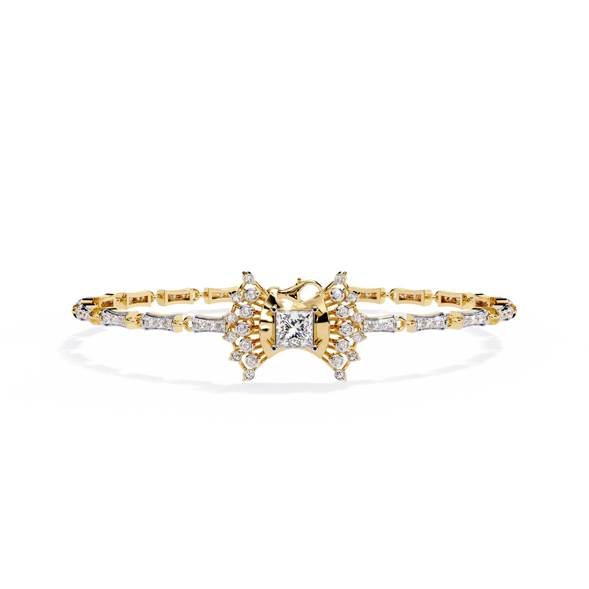 Floral Diamond Tennis Bracelet