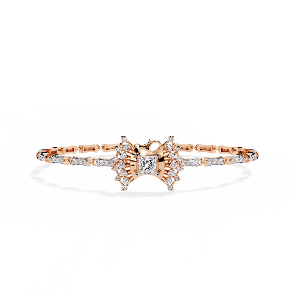 Floral Diamond Tennis Bracelet
