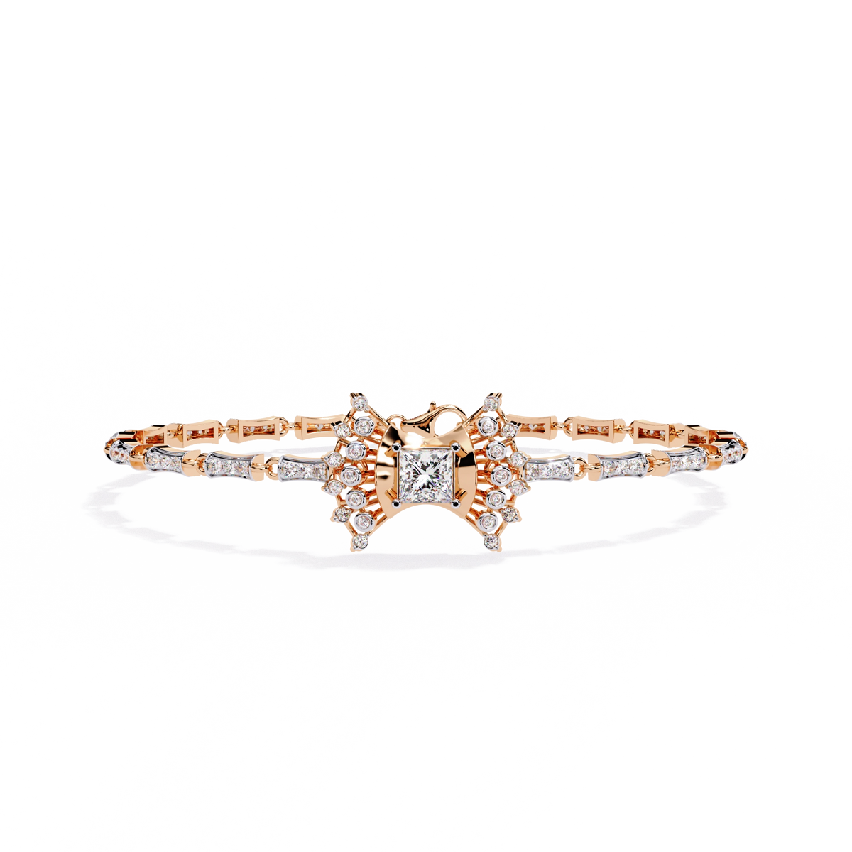 Floral Diamond Tennis Bracelet