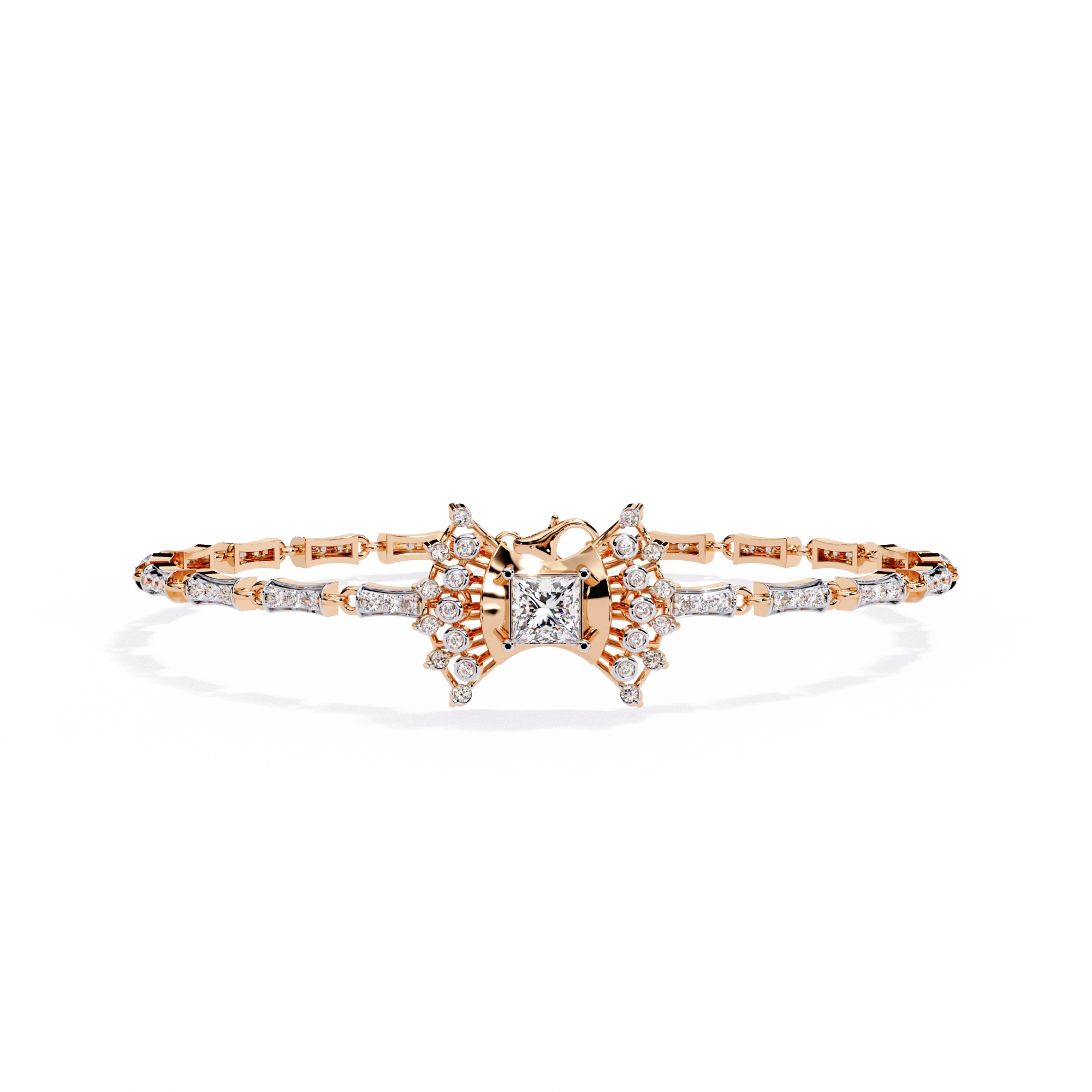 Floral Diamond Tennis Bracelet