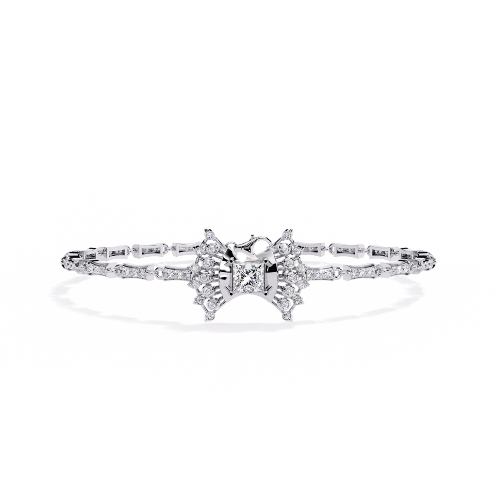 Floral Diamond Tennis Bracelet