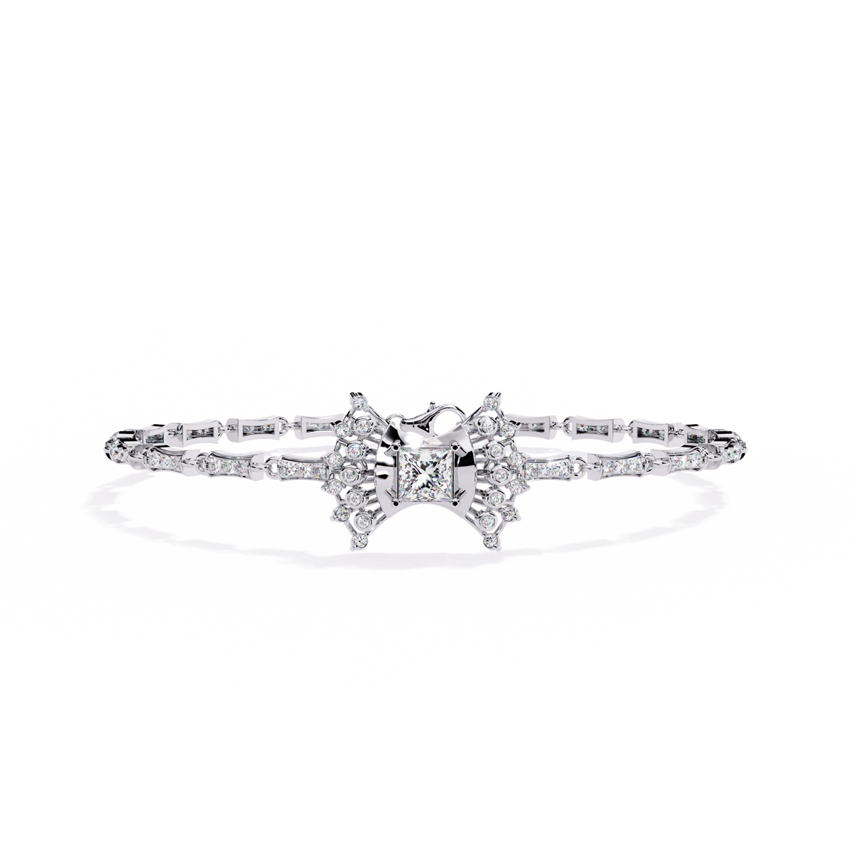 Floral Diamond Tennis Bracelet