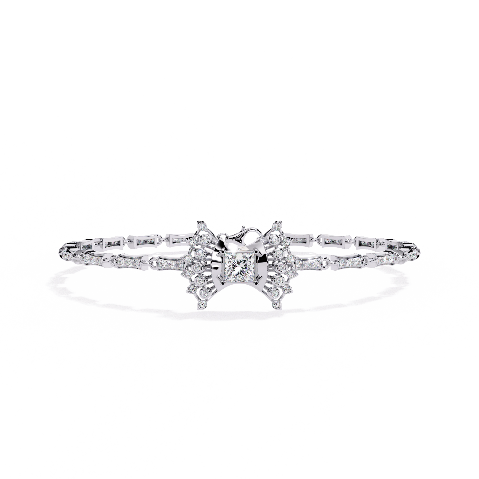 Floral Diamond Tennis Bracelet