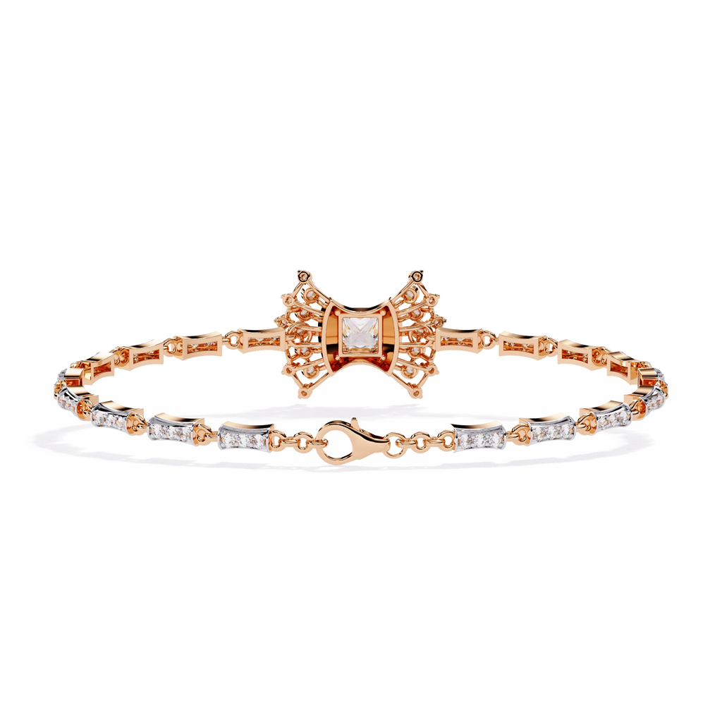 Floral Diamond Tennis Bracelet