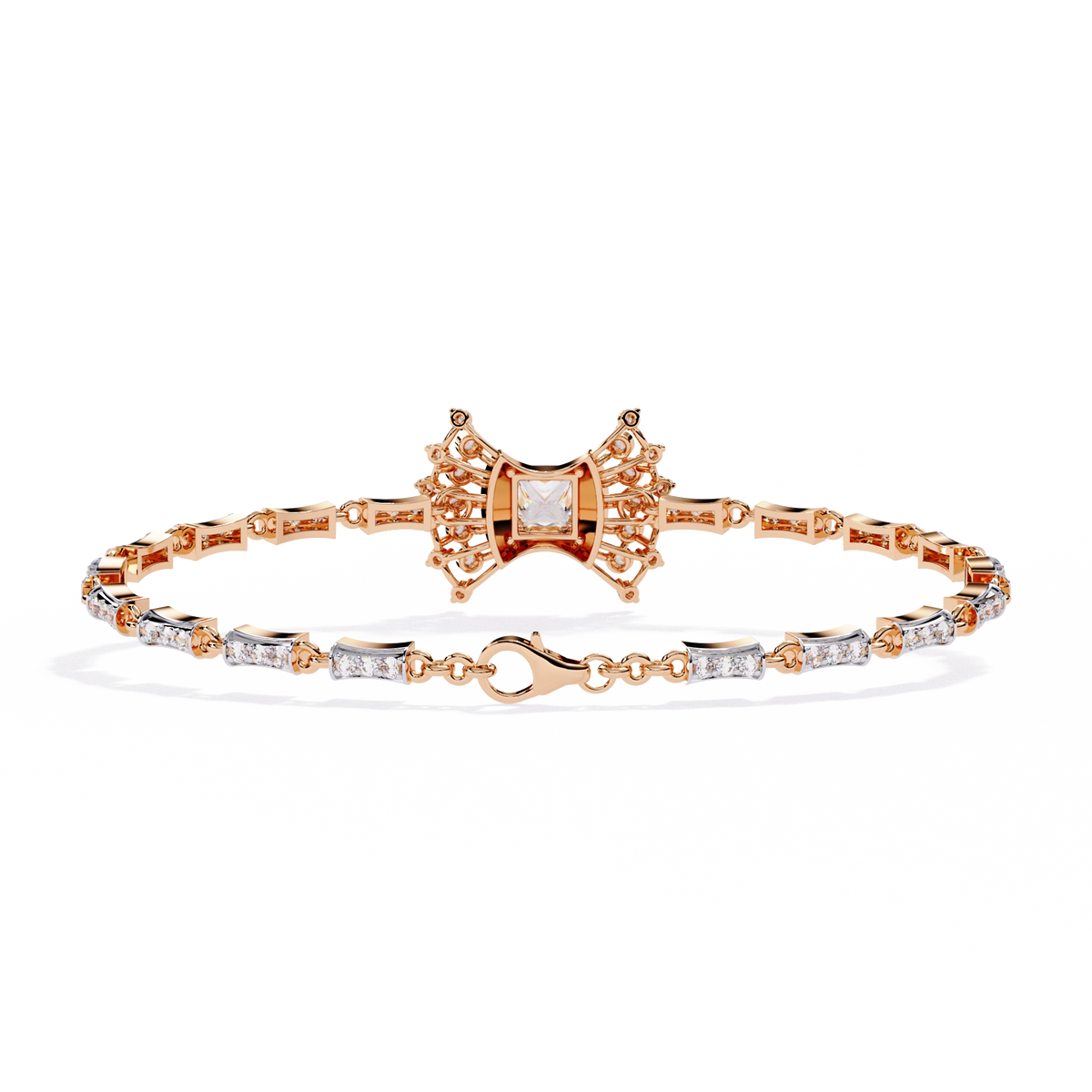 Floral Diamond Tennis Bracelet