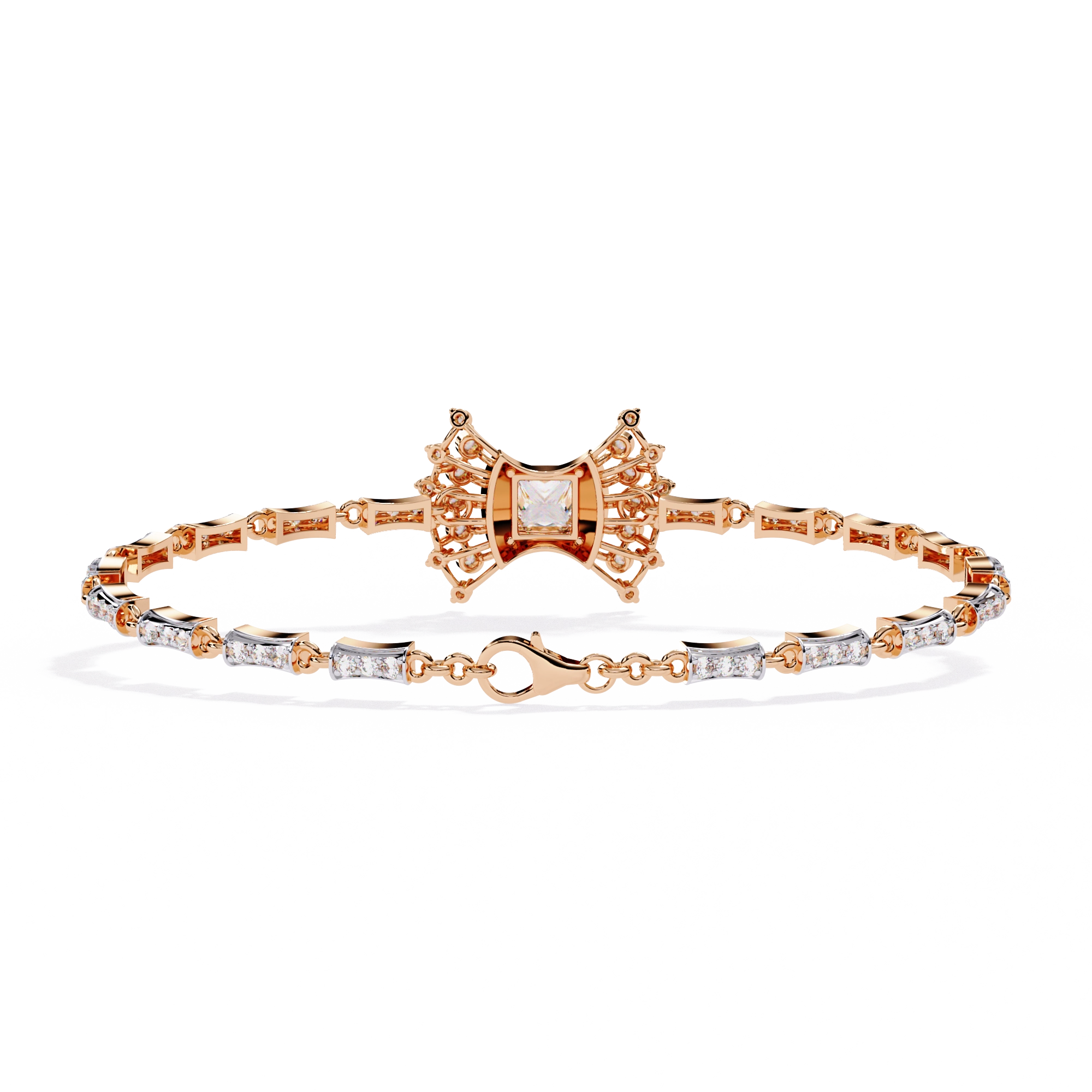 Floral Diamond Tennis Bracelet
