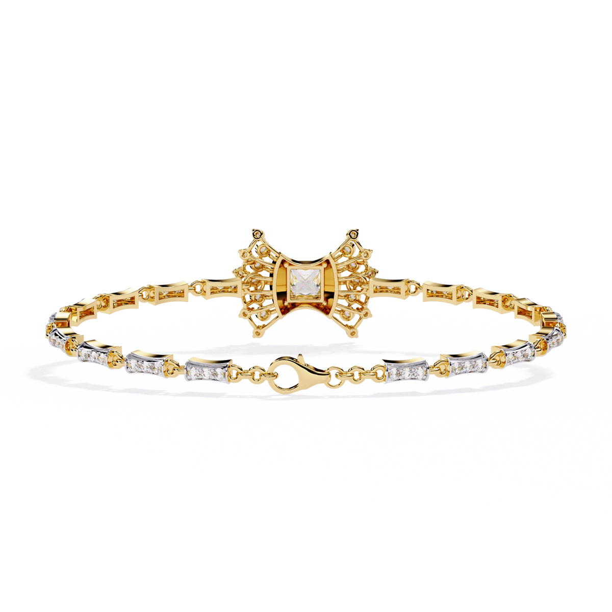 Floral Diamond Tennis Bracelet