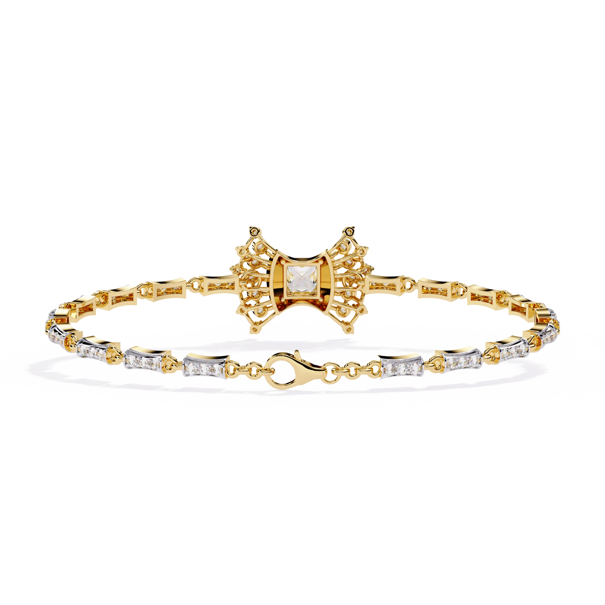 Floral Diamond Tennis Bracelet