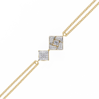 Geometric Diamond Chain Bracelet