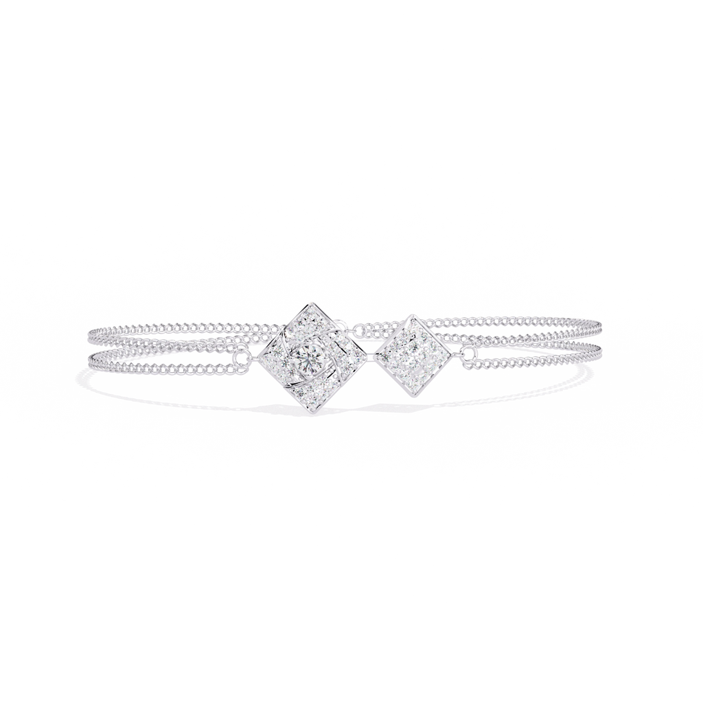 Geometric Diamond Chain Bracelet