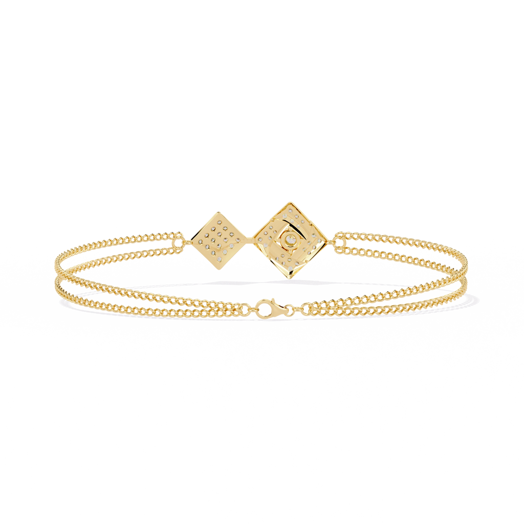 Geometric Diamond Chain Bracelet