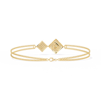 Geometric Diamond Chain Bracelet