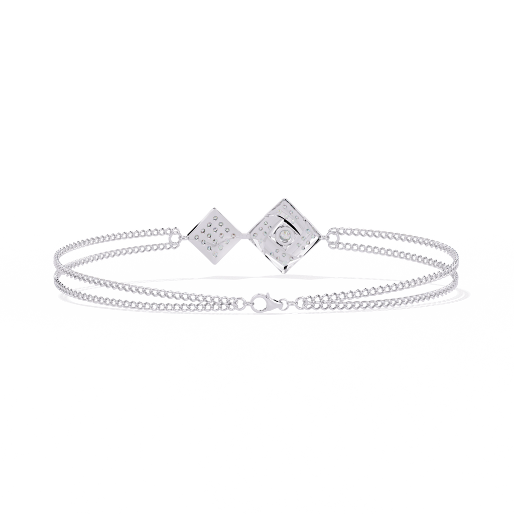 Geometric Diamond Chain Bracelet