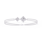 Geometric Diamond Chain Bracelet