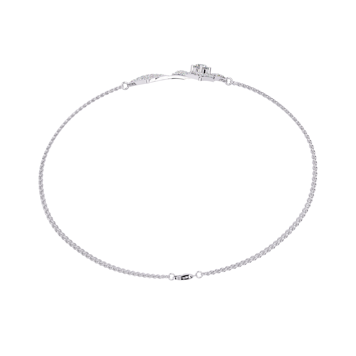 Geometric Diamond Chain Bracelet