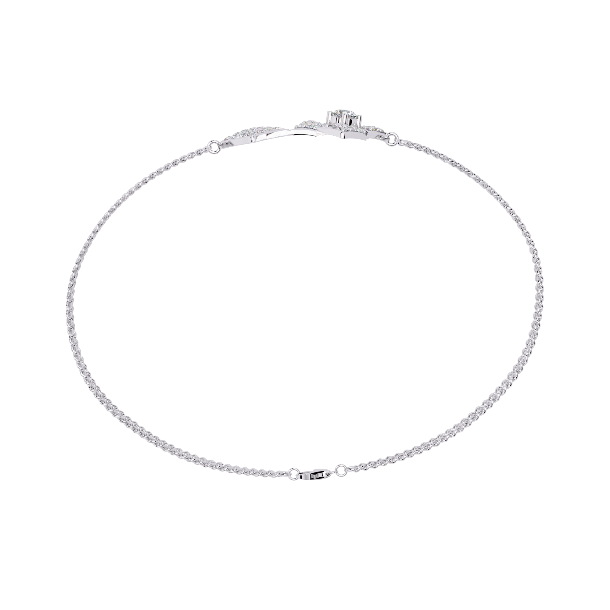 Geometric Diamond Chain Bracelet