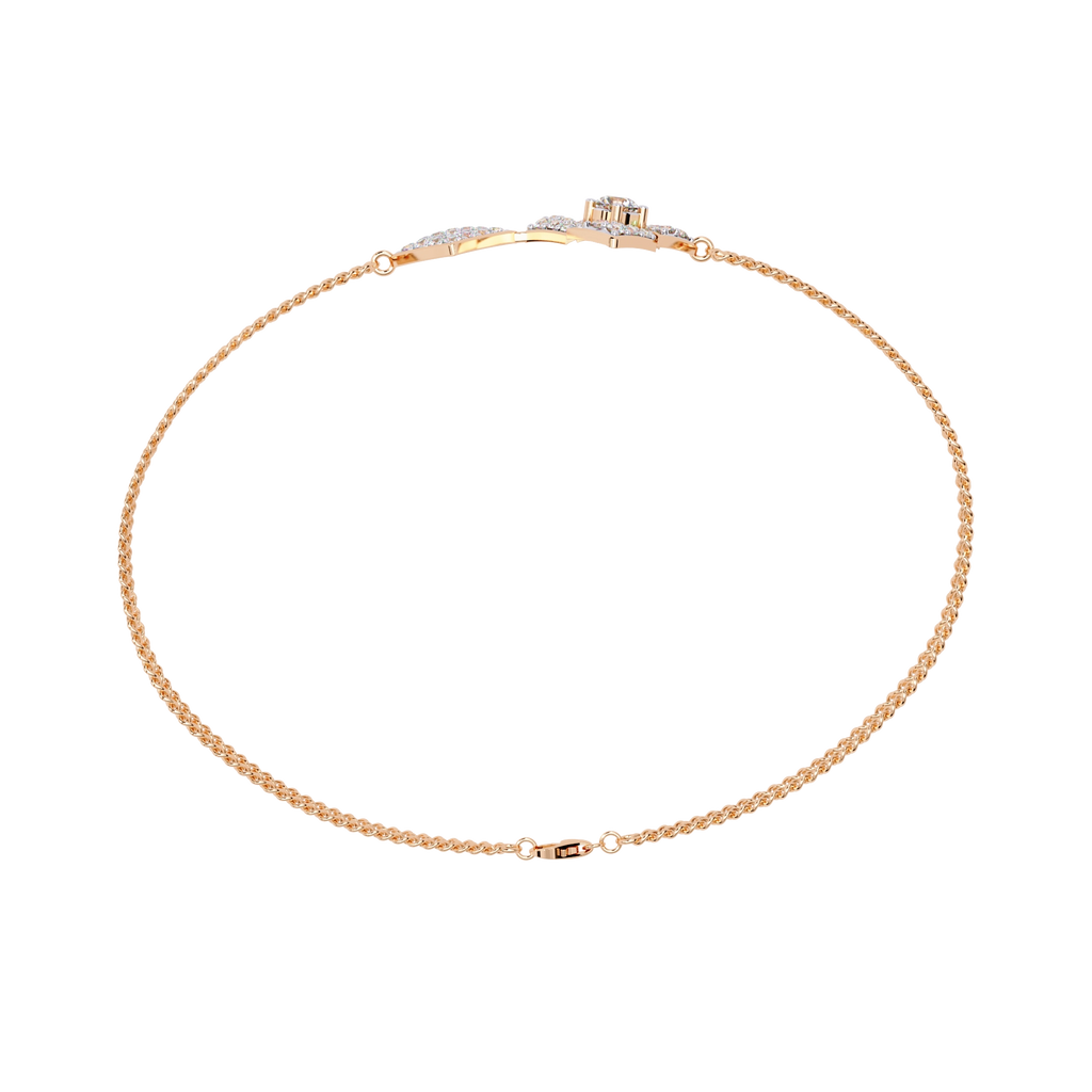 Geometric Diamond Chain Bracelet