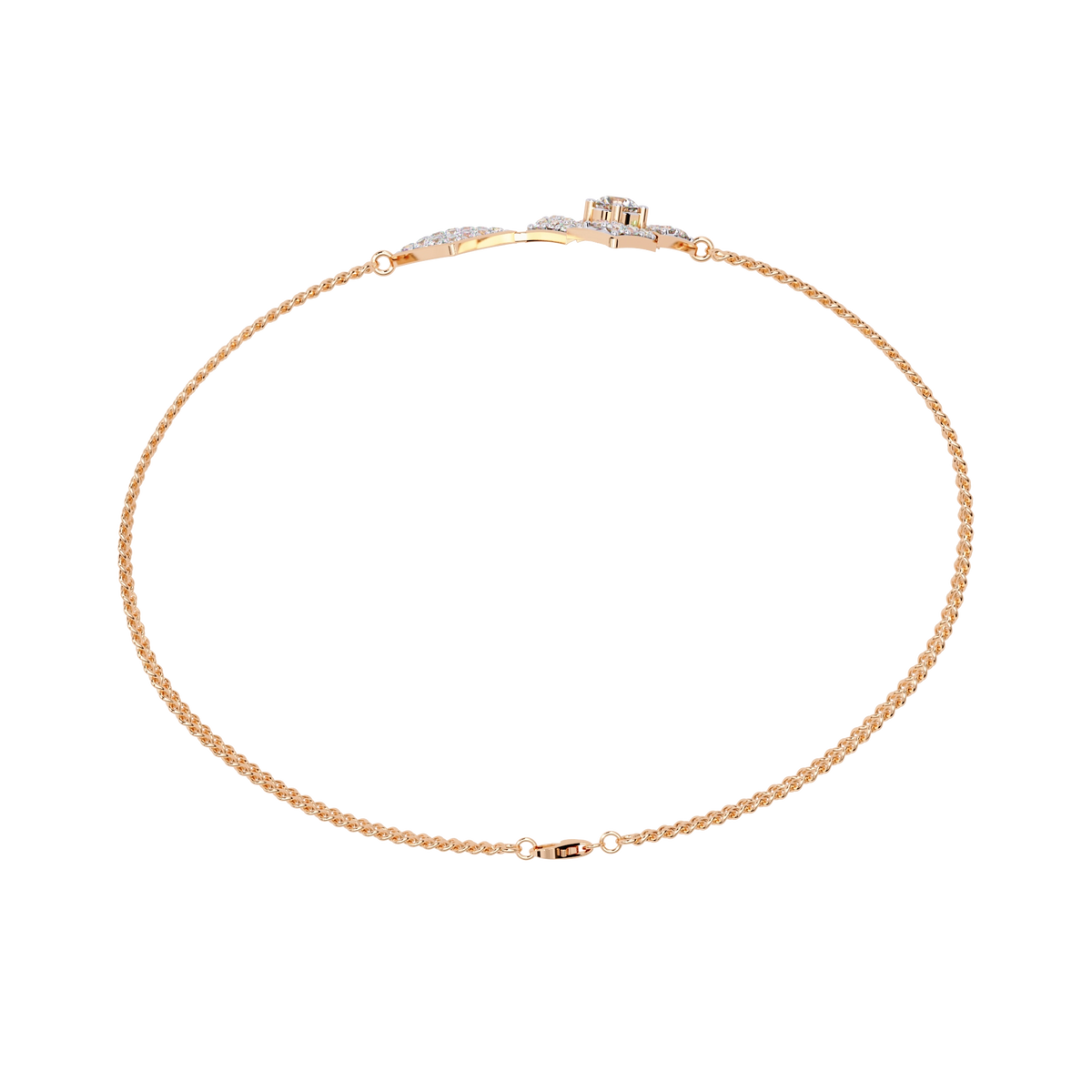 Geometric Diamond Chain Bracelet