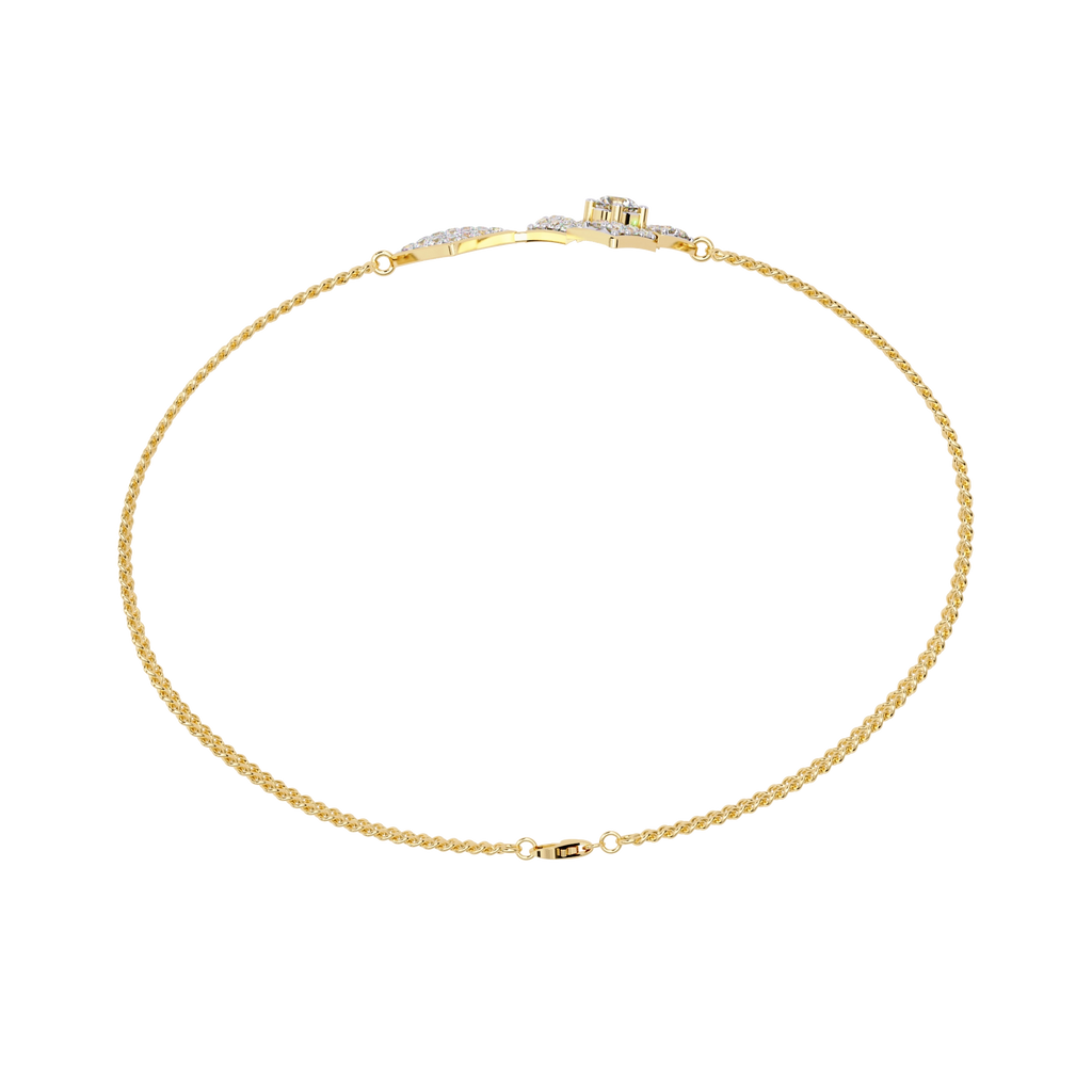 Geometric Diamond Chain Bracelet
