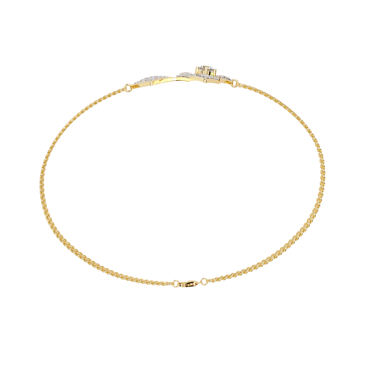 Geometric Diamond Chain Bracelet