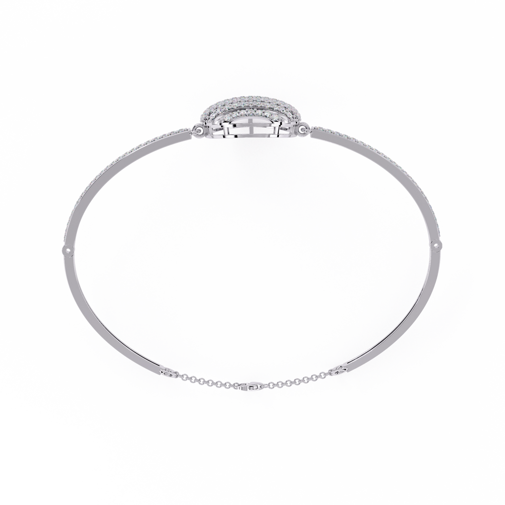 Halo Diamond Cuff Bracelet