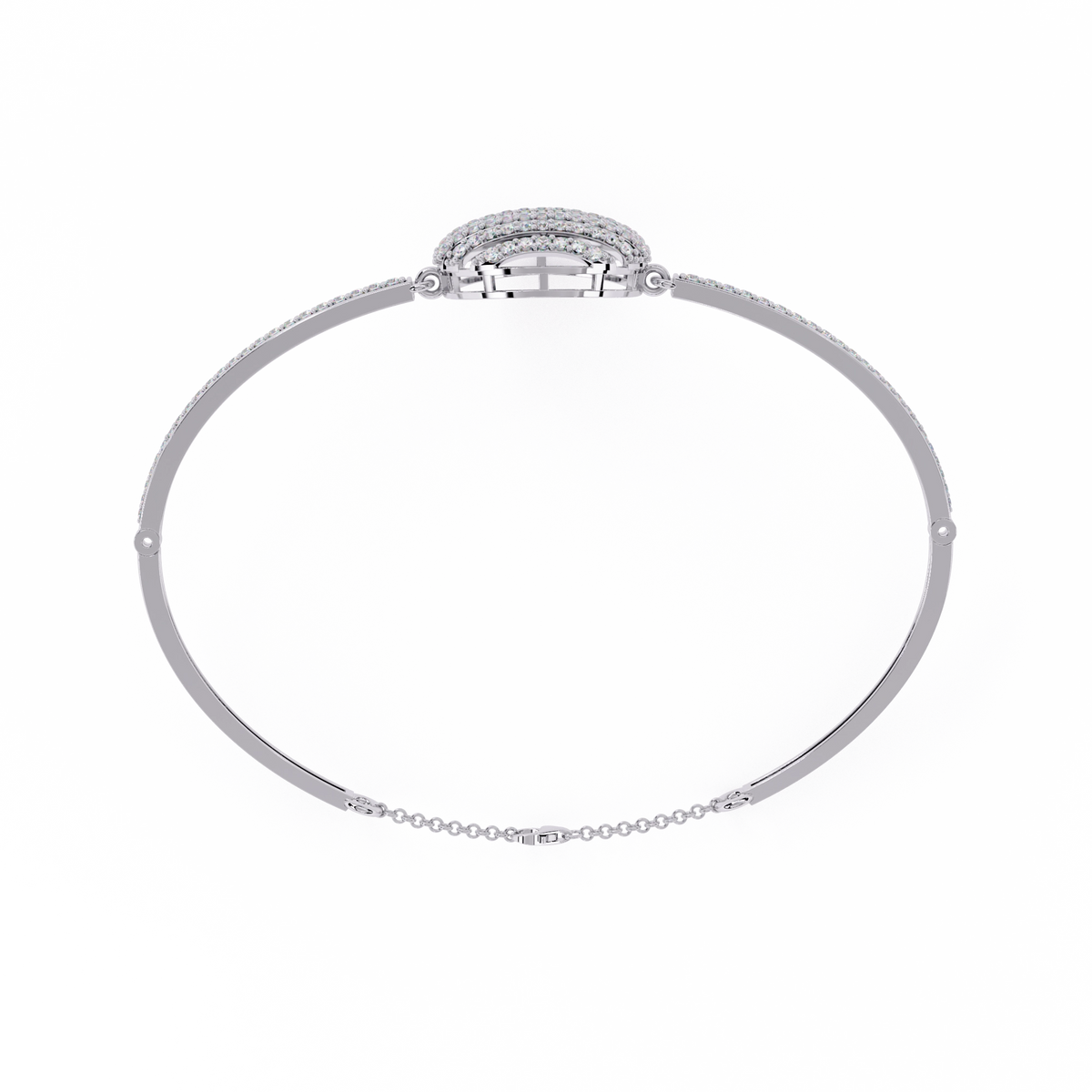 Halo Diamond Cuff Bracelet